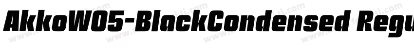 AkkoW05-BlackCondensed Regular字体转换